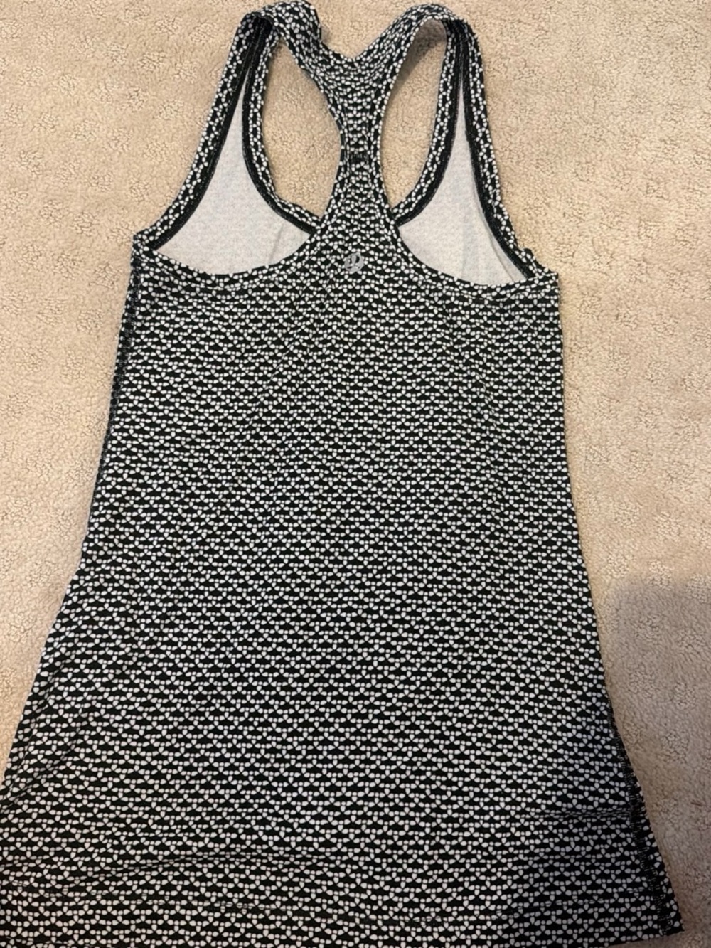 Black and White Patterned Racerback Tank - Picture 2 of 2